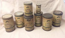 ELESCA FRANCE LSK CSKI  CHOCOLAT LOT 8 BOITES A EPICES TOLE ANCIENNES PUB RARE