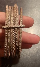 Rare Lot 7 Bracelets Jonc Ancien Vintage French Antique Jewellery