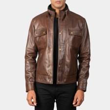 Veste marron vintage pour