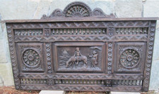 TETE DE LIT BOIS VINTAGE ANCIENNE BRETONNE 150 x 91 cm