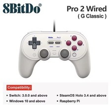 8BitDo Pro 2 manette de jeu filaire pour Nintendo Switch PC MACRO Programme