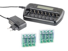 Chargeur AA/AAA avec minuteur de sécurité, Refresh & écran - 8 accus AA - TKA