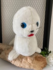 824⚜️ Ancienne Peluche Doudou Bébé Phoque Bibifoc Antenne 2 Vintage Haut 25 Cm
