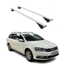 Barres de toit Transversales pour VW Passat B7 Variant 2010-2014 Fer Argent