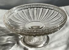 COMPOTIER VERRE MOULE MEISENTHAL MODELE LAURIERS D 20,5 cm STYLE EMPIRE COUPE