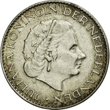 [#587174] Monnaie, Pays-Bas, Juliana, Gulden, 1956, TTB, Argent, KM:184