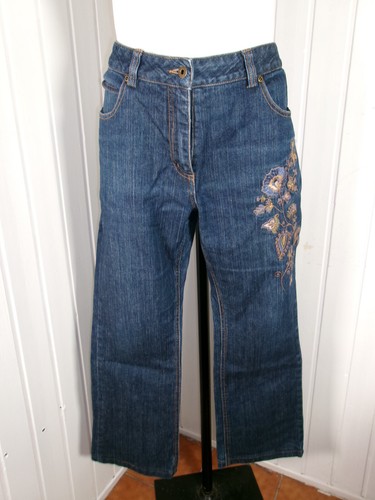 Pantalon jeans droit bleu