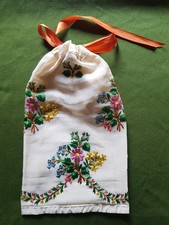 SAC ANCIEN BOURSE SOIE BRODÉE