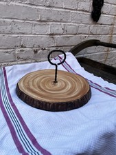 VALLAURIS French Cheese Plate Faux Wood Ceramic Grandjean Jourdan 10” Vintage