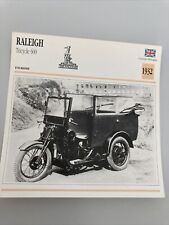 Raleigh tricycle 600 1932 carte moto de collection Atlas UK