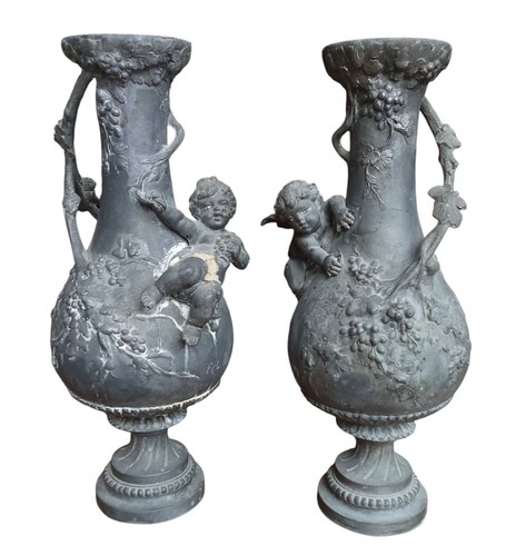 Paire anciens vases régule - anciens,