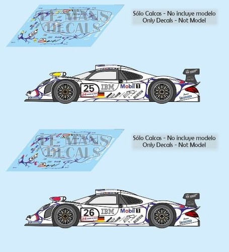 Decals porsche 911 gt1 le - 911,