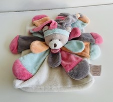 DOUDOU ET COMPAGNIE ours plat blanc pêche fraise pétale collector