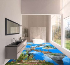 Pont en Bois de Ciel Bleu 3D