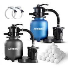 AREBOS Système de Filtre à Sable avec Pompe de 350 W Filtre à Sable Système