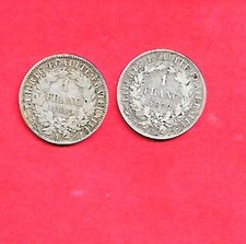 lot de 2 pieces  1 FRANC