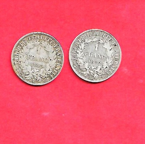 Lot pieces 1 franc - 2,