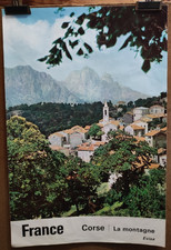 Affiche photo ancienne Corse La montagne Evisa /RS470