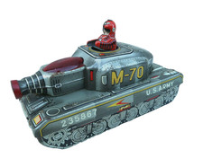 Sankei Cragstan Rare Space Tank M-70 Friction 18Cm Space Toy Japan 1962-1963