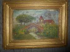 HUILE SUR  PANNEAU PEINTURE