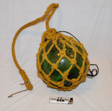 BEL ANCIEN VRAI GRAND  FLOTTEUR DE PECHE -  BOULE EN VERRE - DIAMETRE 17 cm
