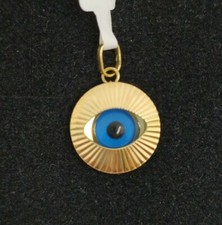 Pendentif Or 18K 750 Mls. Oeil Turc 13 Mm.