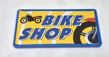 PANNEAU BLEU BIKE SHOP REPARATION DE MOTOS 3992 GARAGE PLAYMOBIL
