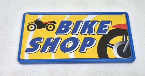 Panneau bleu bike shop - panneau,