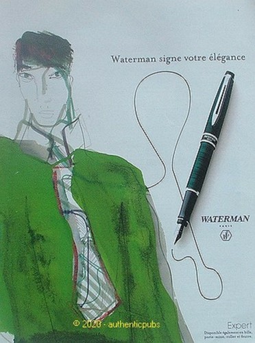 Publicite waterman porte plume - waterman,