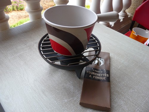 Service fondue creuset - service, a