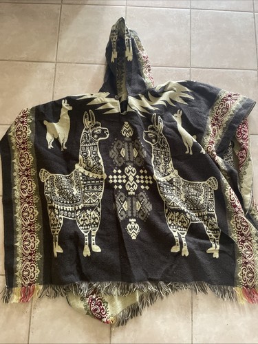 Poncho laine lama équateur - laine,