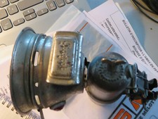 Phare lampe carbure acétyléne Peugeot moto cyclo mobylette ancien verre bombé