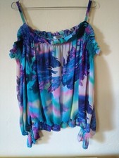 BLOUSE TUNIQUE FEMME T. 38 M COLOREE VEGAS COLLECTION PARIS