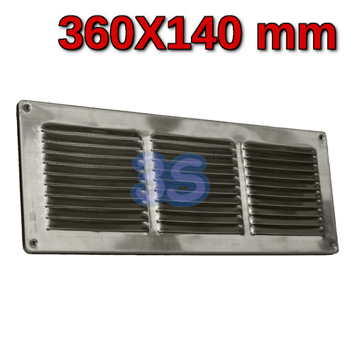 Grille acier inox 36x14 cm - grille,