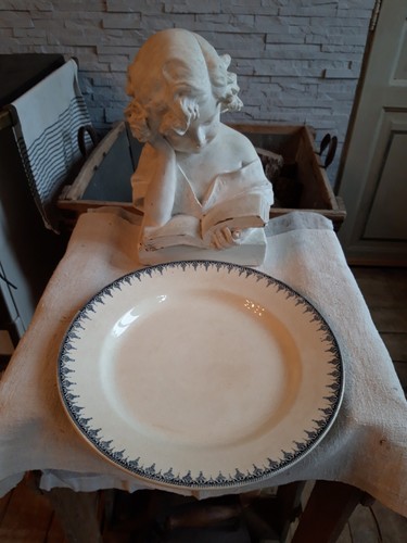 Grand plat ancien faïence - grand,