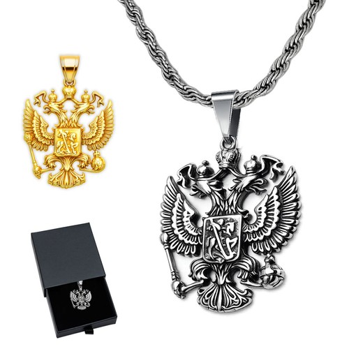 Pendentif double aigle russe - double,