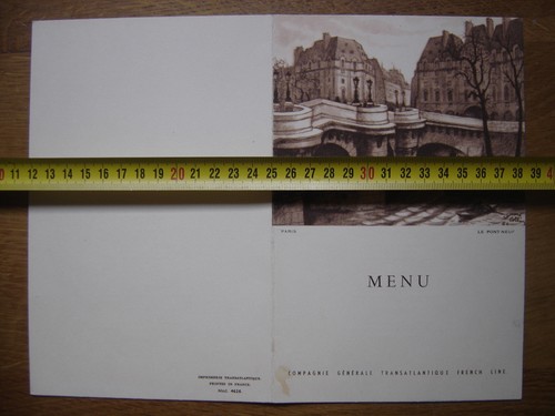 1954 menu cgt - 1954,