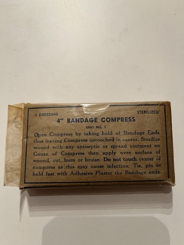 Rare ww2 compress bandage - us,