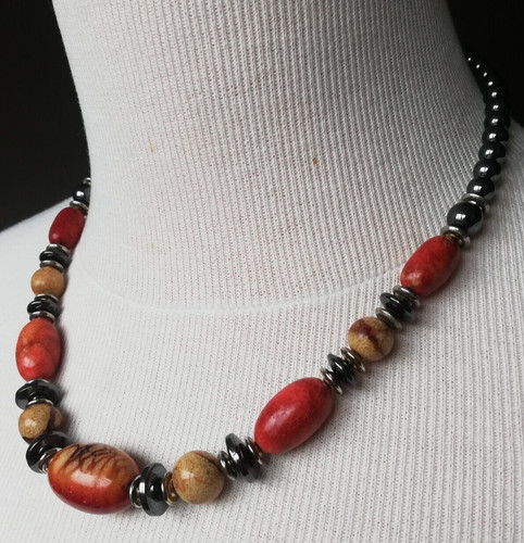 Collier ancien hématite et - ancien,
