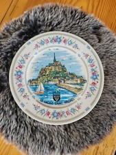 ASSIETTE DÉCORATIVE PORCELAINE VÉRITABLE LE MONT SAINT MICHEL