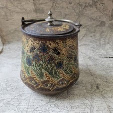 LEFEVRE UTILE LU BOITE Sceau Les Bleuets Ancienne Publicitaire Tôle Litho 1898