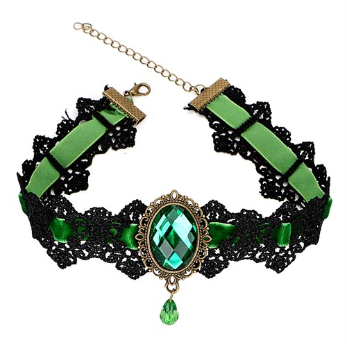 Bdsm collier vert gothique - bdsm,