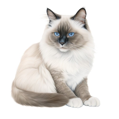 Autocollants ragdoll chat - ragdoll,