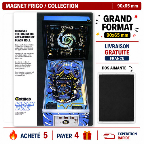 Magnet flyer pinball black - pinball,