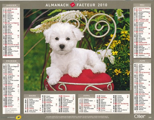 Calendrier oberthur 2010 - 2010,