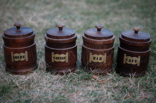Série pots anciens bois - série, en