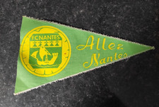 Ancien fanion football en tissu, FC Nantes, Fcna, wimpel, pennant, 29 x 17 cms
