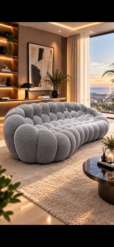 Canapé sofa tissu capitonné - tissu,