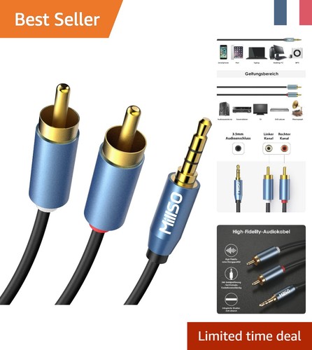 Câble rca 5mm stéréo - rca, 3.5mm