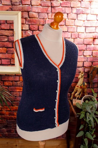 Vintage orig 70s gilet pull - vintage,